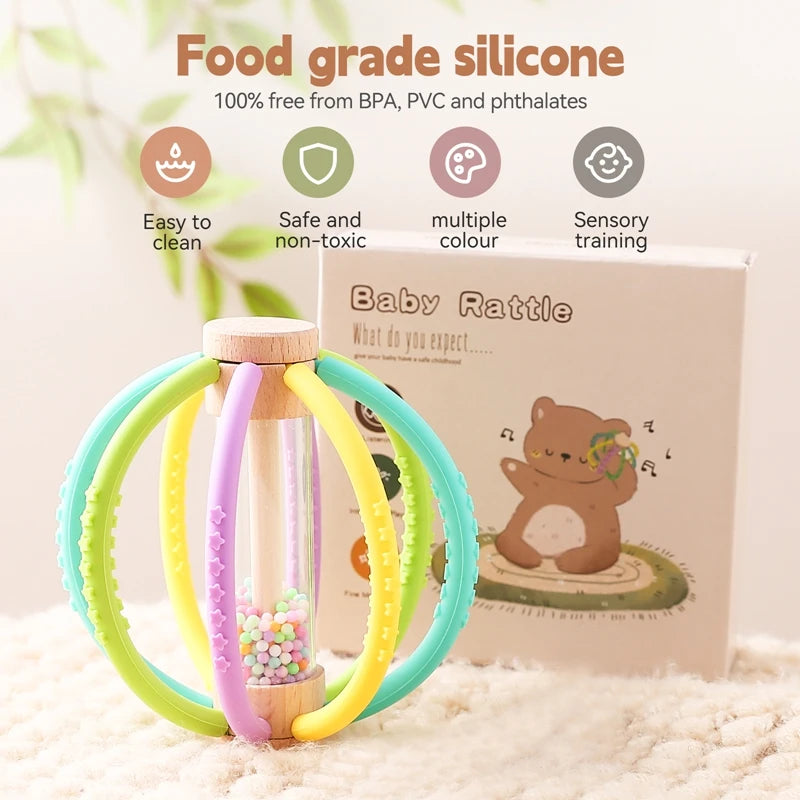 Wooden Rain Drum Sensory Rattle