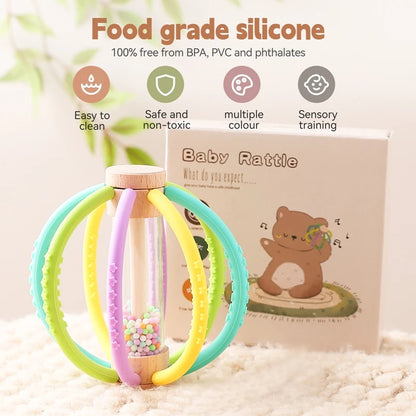 Wooden Rain Drum Sensory Rattle