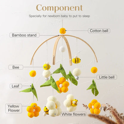 Musical Bee Crib Mobile Rattles
