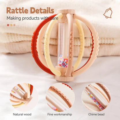 Wooden Rain Drum Sensory Rattle